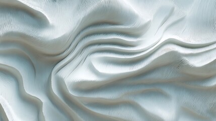 Obraz premium Abstract fluid fabric folds, subtle light & shadows reveal organic pattern