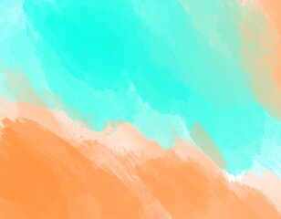 Watercolor style social media video background with orange and aqua gradient tones, abstract minimal design for modern content creation