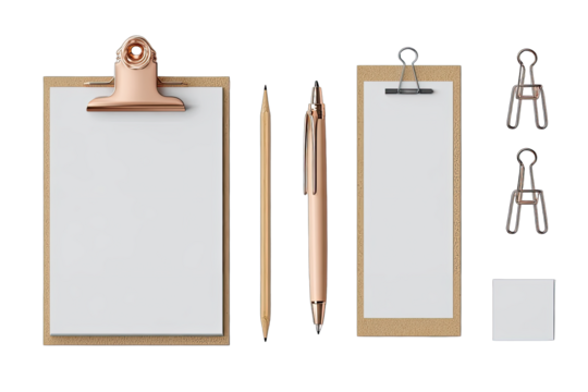 Office supplies mockup