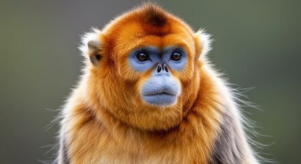 Obraz premium Golden monkey portrait close up