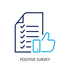 Positive survey thin line vector icons.