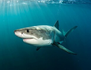 Fototapeta premium Great white shark underwater (1)