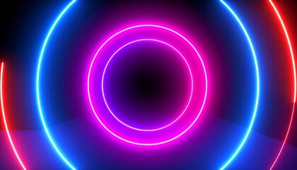 Vibrant neon circles create a captivating and dynamic visual.