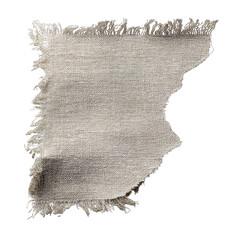 Light beige fabric swatch with frayed edges