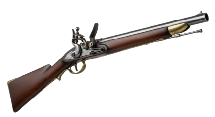 old gun isolated on white