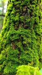 Moss-covered tree trunk
