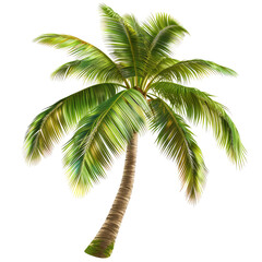 Fototapeta premium Vibrant palm tree illustration