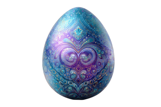 Ornate egg, vibrant colors - Powered by Adobe