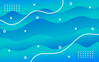Abstract background with blue and turquoise gradients. There is a horizontal wave pattern.