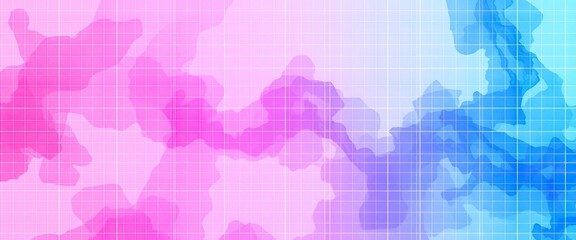 Vibrant gradient blend with subtle grid overlay creates modern abstract digital art background