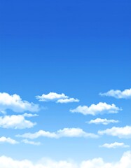 Fototapeta premium Clear sky with scattered clouds (1)