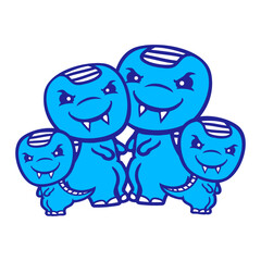 4 T-Rex Tyrannosaurus Rex Family Child Mom Dad Father Mother