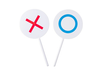 透明背景（png）にまるとばつのプレート