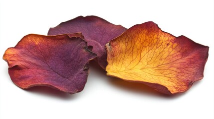 Fototapeta premium organic Rose petals isolated on the white background