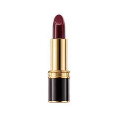Dark burgundy lipstick, classic gold casing