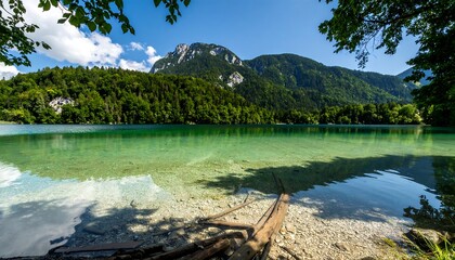 Mountain lake serene landscape (2)
