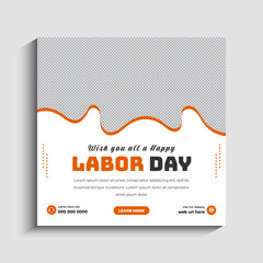 Labor Day Celebration Social Media Post Template