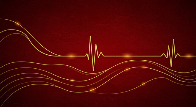 Heartbeat background cardiology medical pulse health ekg rhythm lifeline waveform art