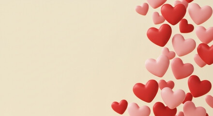 Valentine's day hearts background red pink love heart wallpaper romance holiday art