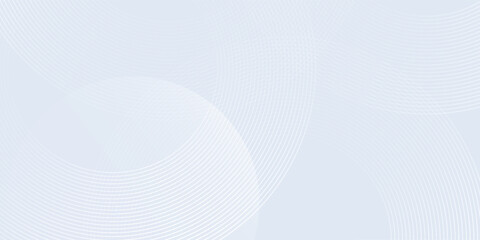 Panaromic blue modern background with circle elements. Design simple minimalist good art