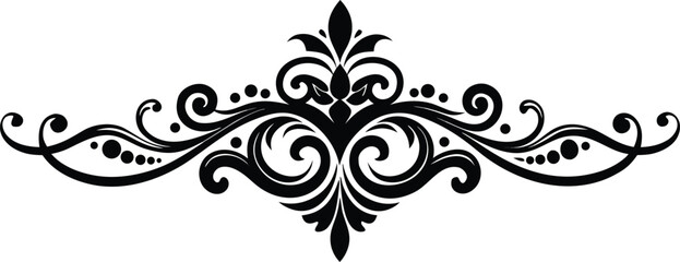 Intricate Ornamental Divider Design Vector.