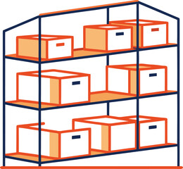 Modern Shelving Unit Storage Boxes