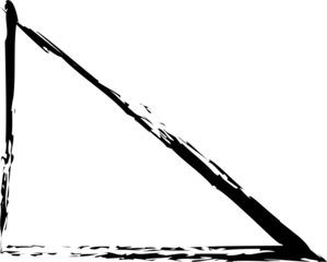 Brush drawn triangles and shaped elements