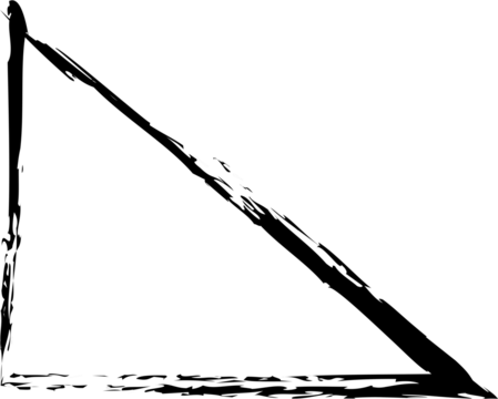 Brush drawn triangles and shaped elements