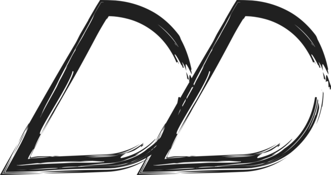 Brush drawn triangles and shaped elements