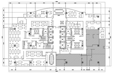 2D Vector Office Layout with Furniture