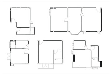 2D Vector Large Bedroom Frame 5 Collection