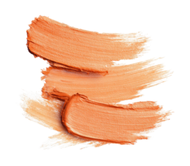 Three swaths of peachy-tan makeup