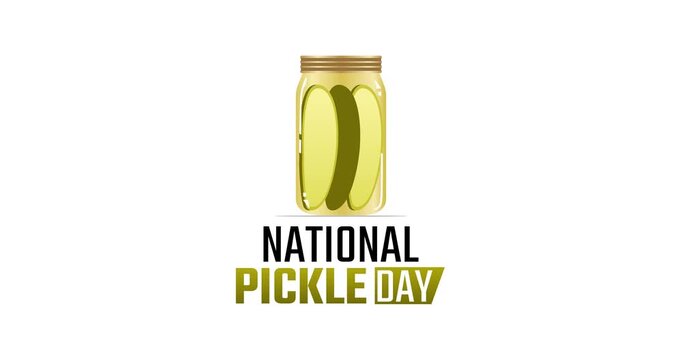 national pickle day motion video, ideal for national pickle day celebration