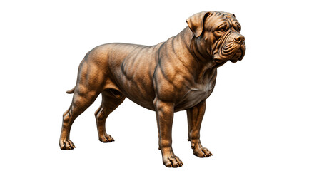Obraz premium A full body shot of a brown mastiff dog standing on a black background