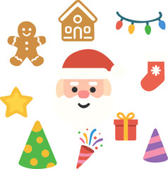 set of christmas icons