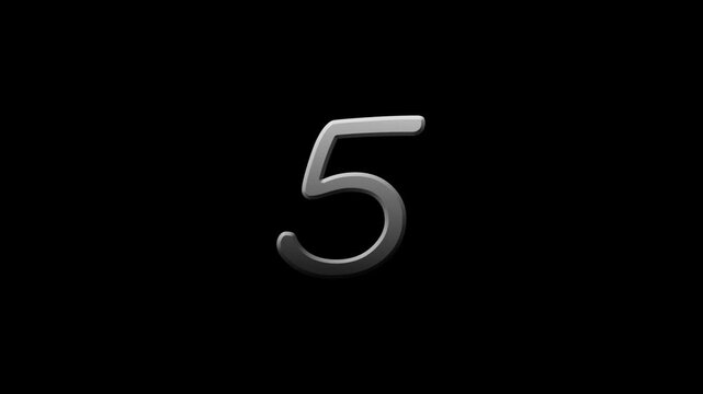 Simple 10 second countdown with thin font 