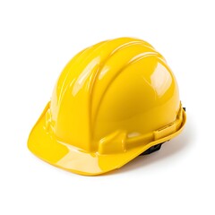 Fototapeta premium Isolated Yellow Hard Hat, Safety Equipment on White Background
