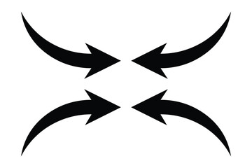 black curve graph arrow icon for business growth success presentation infographic concept