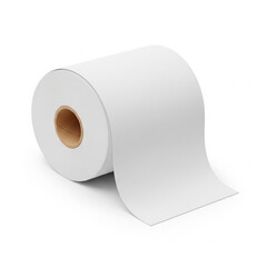 White Toilet Paper Roll on Isolated transparent background.