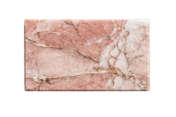 Rectangular slab of pink marble