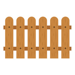 Wooden fence vector illustration