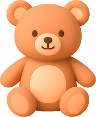 Naklejka premium brown teddy bear