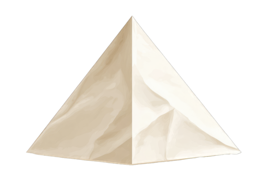 Light beige pyramid, textured surface