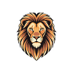 Majestic Lion Head Illustration. Regal feline visage with a fiery mane, symbolizing immense power, courage, and noble leadership. A dynamic emblem suitable for various designs.