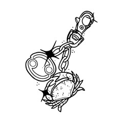 cancer zodiac keychain vector design