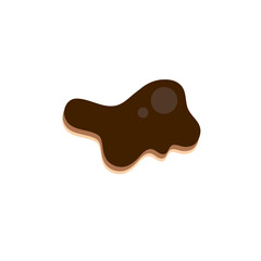 Chinese Black Mushrooms. Asian cuisine ingredient. Vector illustration.
