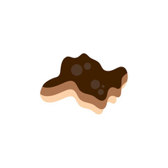 Chinese Black Mushrooms. Asian cuisine ingredient. Vector illustration.