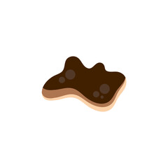 Chinese Black Mushrooms. Asian cuisine ingredient. Vector illustration.