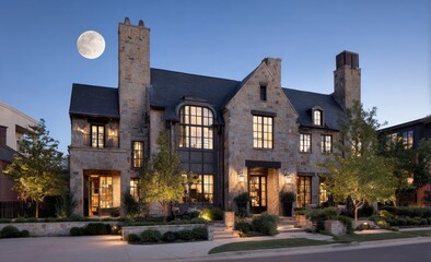 Grand Home at Twilight