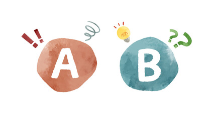 AとB-水彩